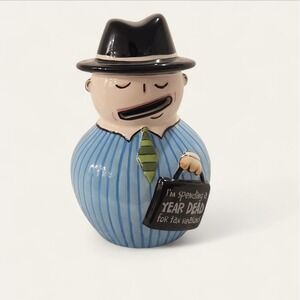 Grasslands Rd Ceramic Coin Bank Gangster A Year Dead for Tax Reasons w Stopper
